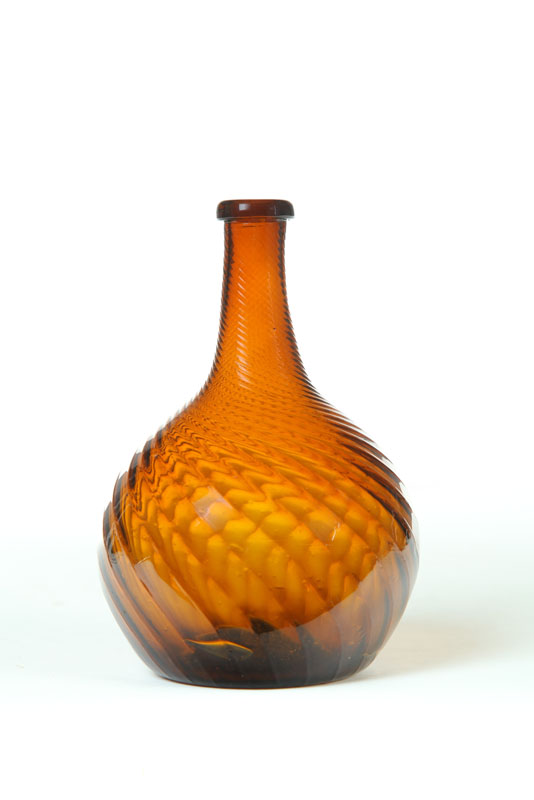 BLOWN GLASS BOTTLE.  Zanesville 
