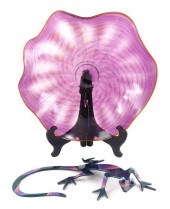 BLOWN GLASS BOWL ALONG WITH EN