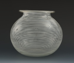BLOWN GLASS "FISHBOWL" VESSEL, 20TH