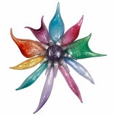 Blown glass oversized floral f