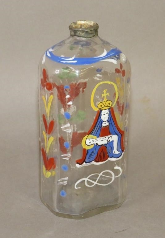 BLOWN GLASS STIEGEL TYPE ENAMELED
