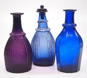 BLOWN-MOLDED BOTTLES, THREEThr