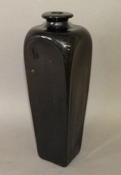 BLOWN OLIVE GREEN GLASS GIN BO