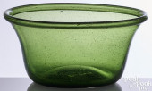 BLOWN SAGE GREEN GLASS BOWL, 1