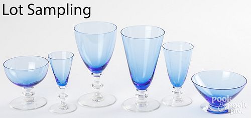 BLUE AND CLEAR GLASS