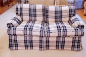 BLUE AND CREME GLENN PLAID SKI