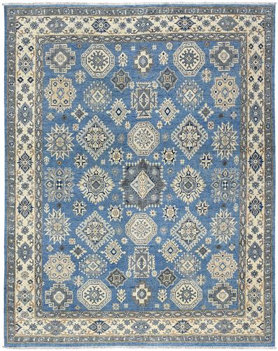 BLUE AND GREY AFGHAN VINTAGE
