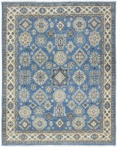 BLUE AND GREY AFGHAN VINTAGE S