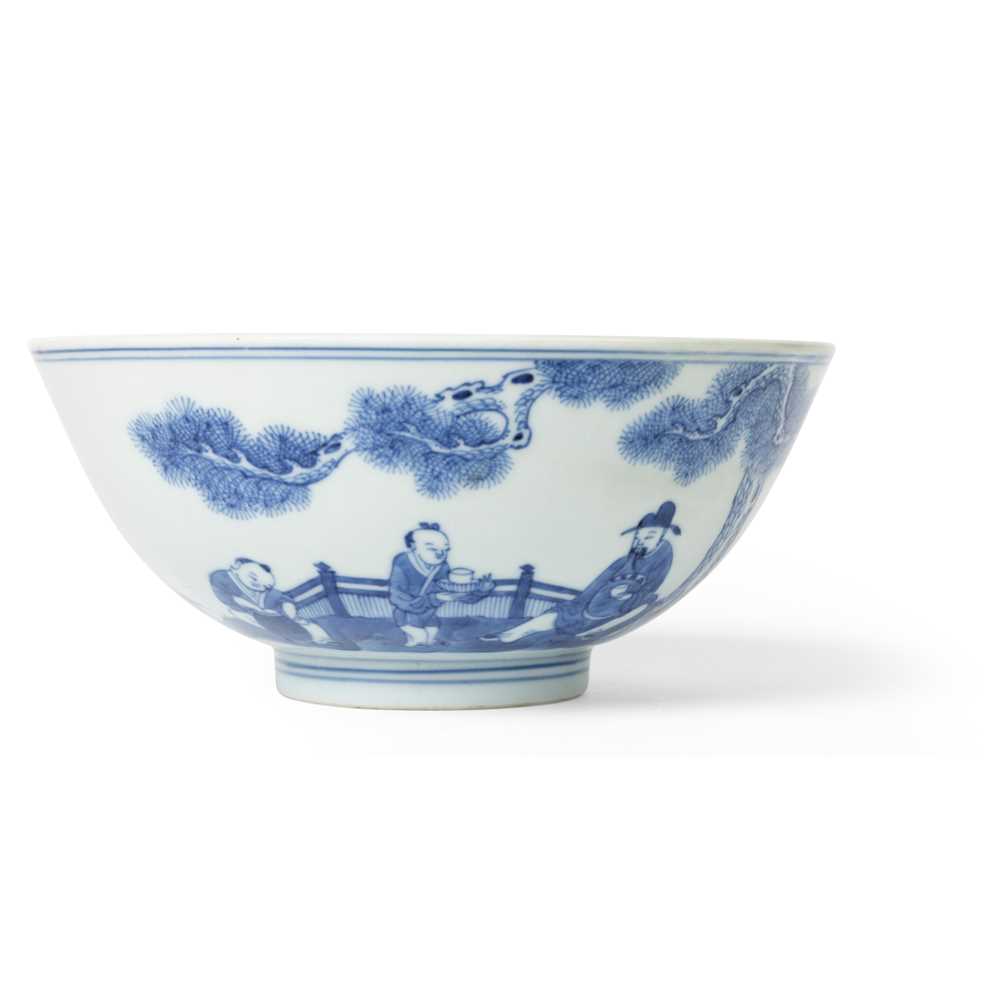 BLUE AND WHITE BOWL QING DYNASTY,