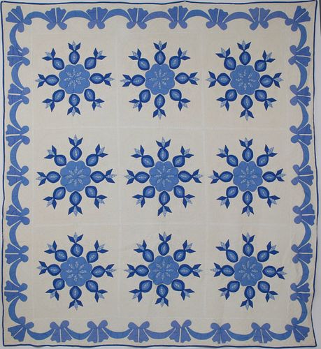 BLUE AND WHITE CALICO "SNOW