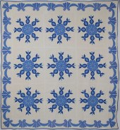 BLUE AND WHITE CALICO "SNOW FL