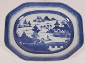BLUE AND WHITE CANTON RECTANGU