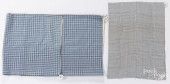 BLUE AND WHITE CHECKED BED TIC