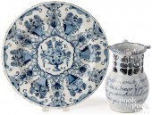 BLUE AND WHITE DELFTWARE CHARG