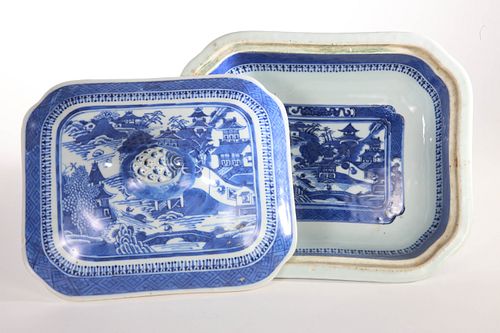 BLUE AND WHITE FITZHUGH PORCELAIN