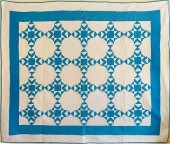 BLUE AND WHITE GEOMETRIC PATTE