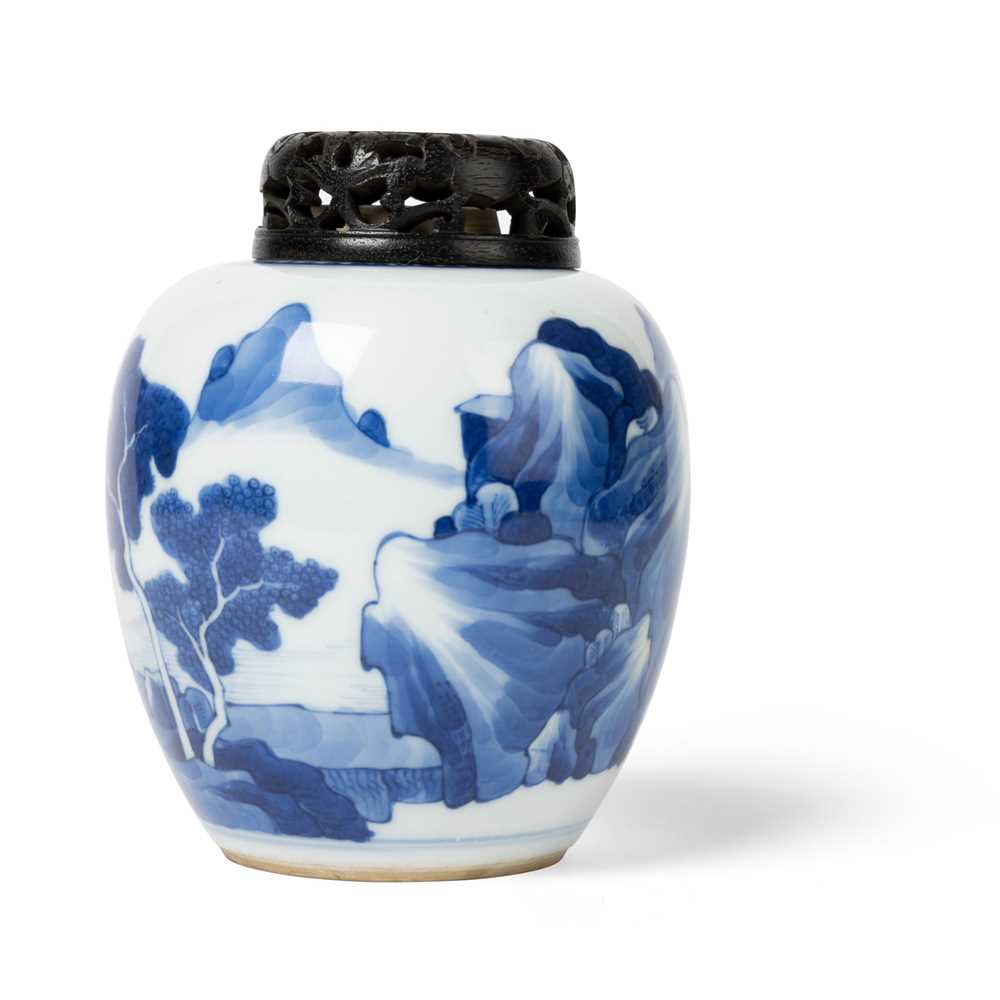 BLUE AND WHITE GINGER JAR QING