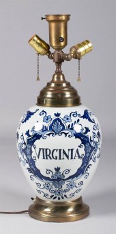 BLUE AND WHITE GLAZED POTTERY
