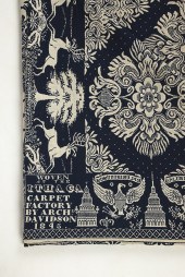 BLUE AND WHITE JACQUARD COVERL