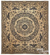 BLUE AND WHITE JACQUARD COVERL
