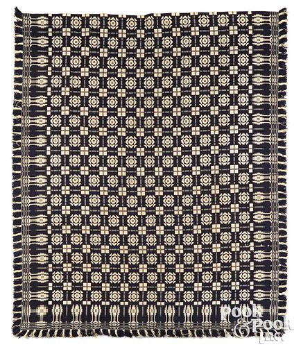 BLUE AND WHITE JACQUARD