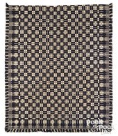 BLUE AND WHITE JACQUARD COVERL