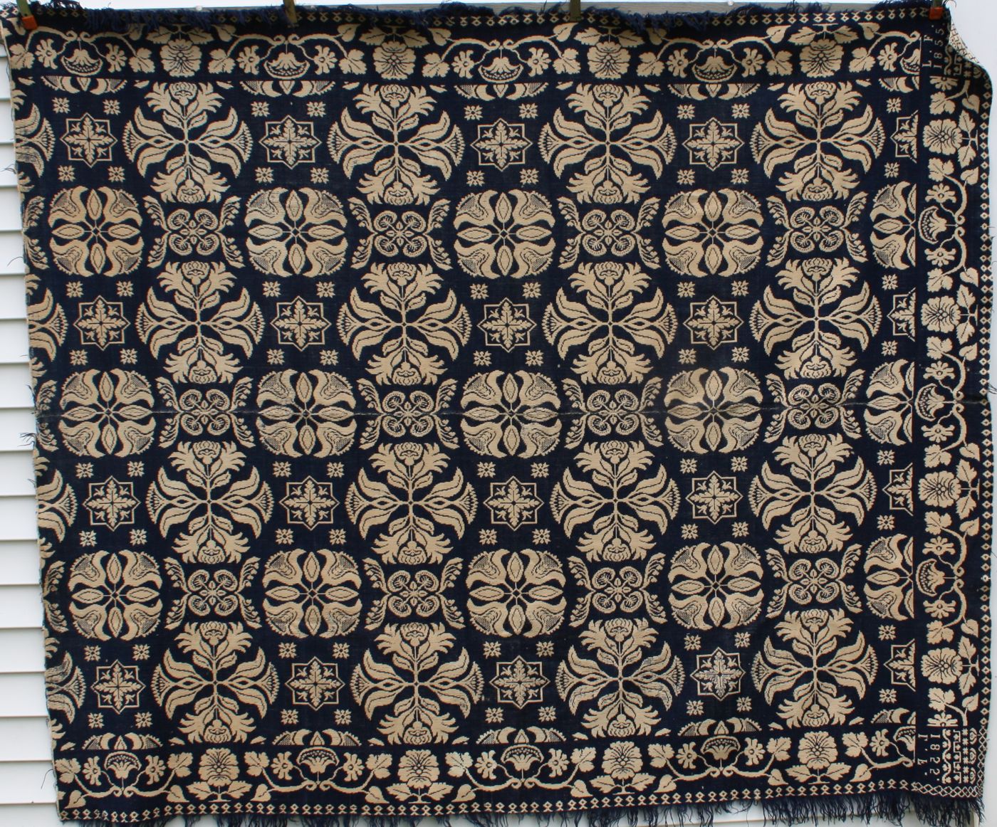 BLUE AND WHITE JACQUARD