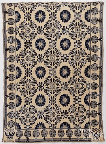 BLUE AND WHITE JACQUARD
