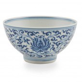 BLUE AND WHITE 'LOTUS' BOWL
KA