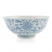 BLUE AND WHITE 'LOTUS' BOWL
JI
