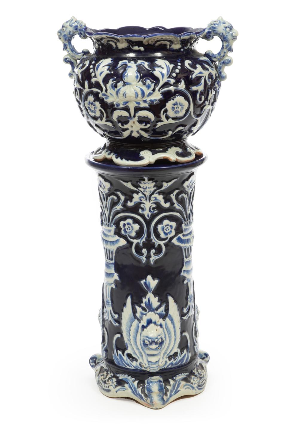BLUE AND WHITE MAJOLICA