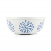 BLUE AND WHITE MEDALLION BOWL