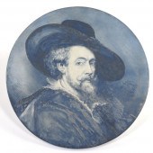 BLUE AND WHITE PLAQUE OF PETER