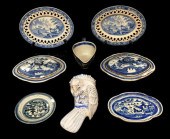 BLUE AND WHITE PORCELAIN AND P