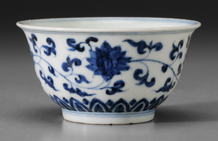Blue and White Porcelain Cup