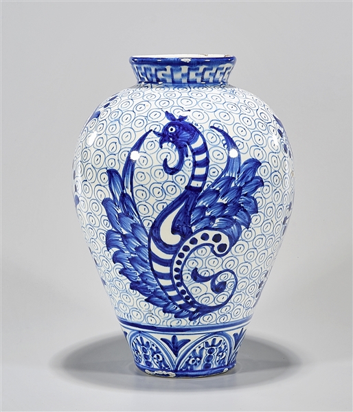 Blue and white porcelain painted