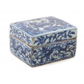 BLUE AND WHITE 'QILIN' RECTANG