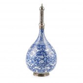 BLUE AND WHITE SILVER-MOUNTED
