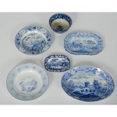 Blue and White Staffordshire T