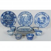 Blue and White Staffordshire T