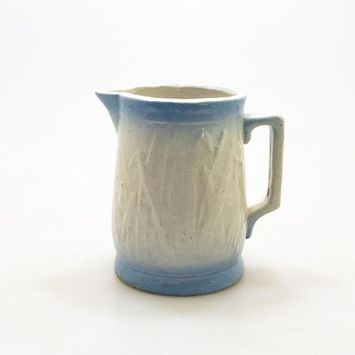 BLUE AND WHITE STONEWARE CATTAILS