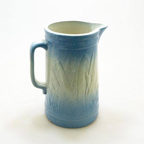 BLUE AND WHITE STONEWARE CATTAILS