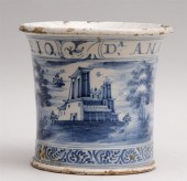 BLUE AND WHITE TIN-GLAZED EART