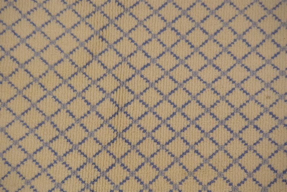BLUE AND WHITE TRELLIS DESIGN