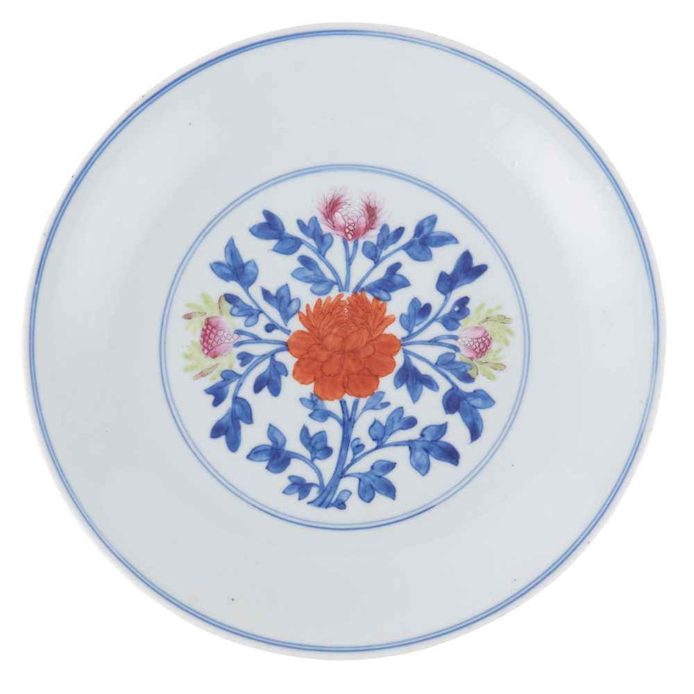 BLUE AND WHITE WITH FAMILLE ROSE