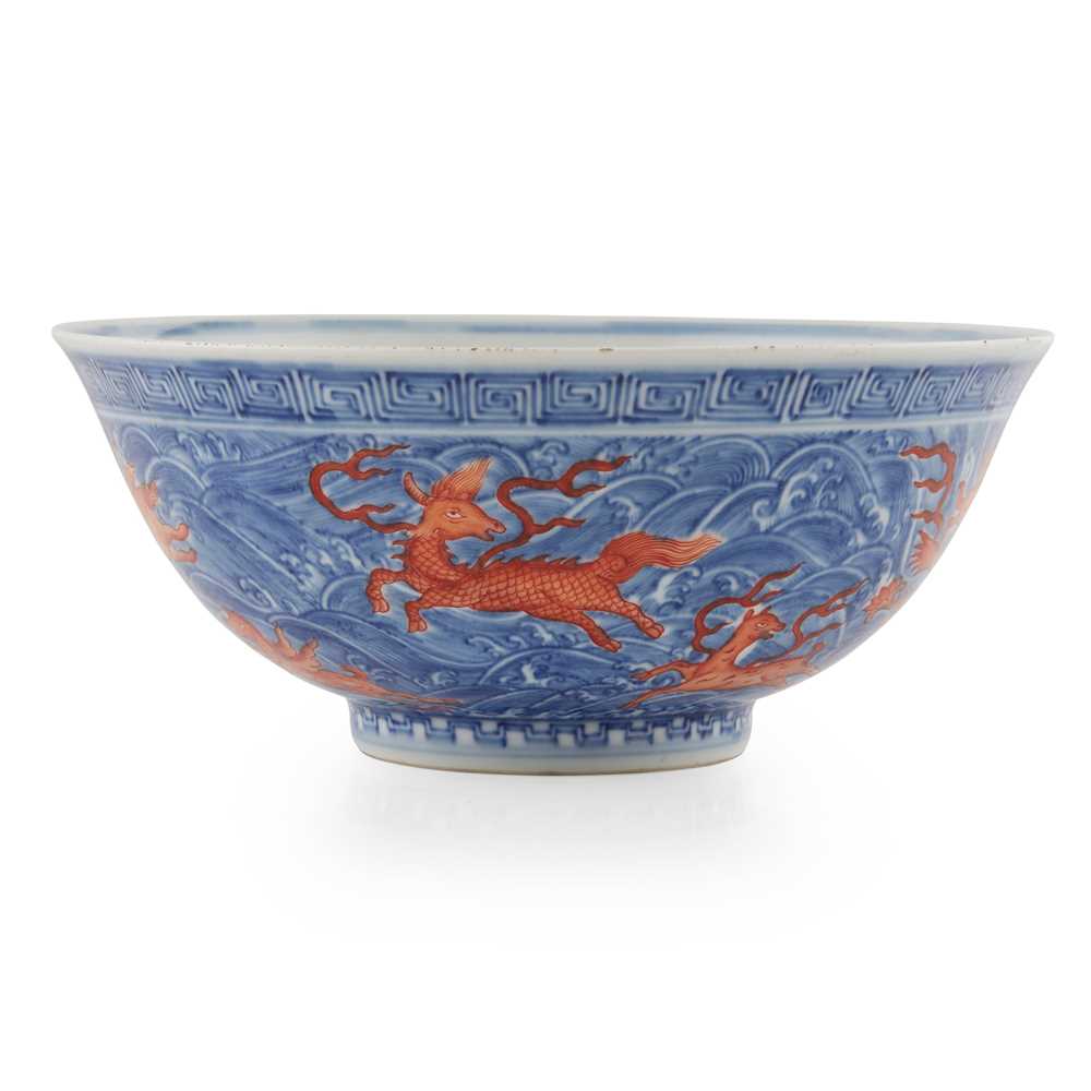 BLUE AND WHITE WITH IRON-RED 'SEA