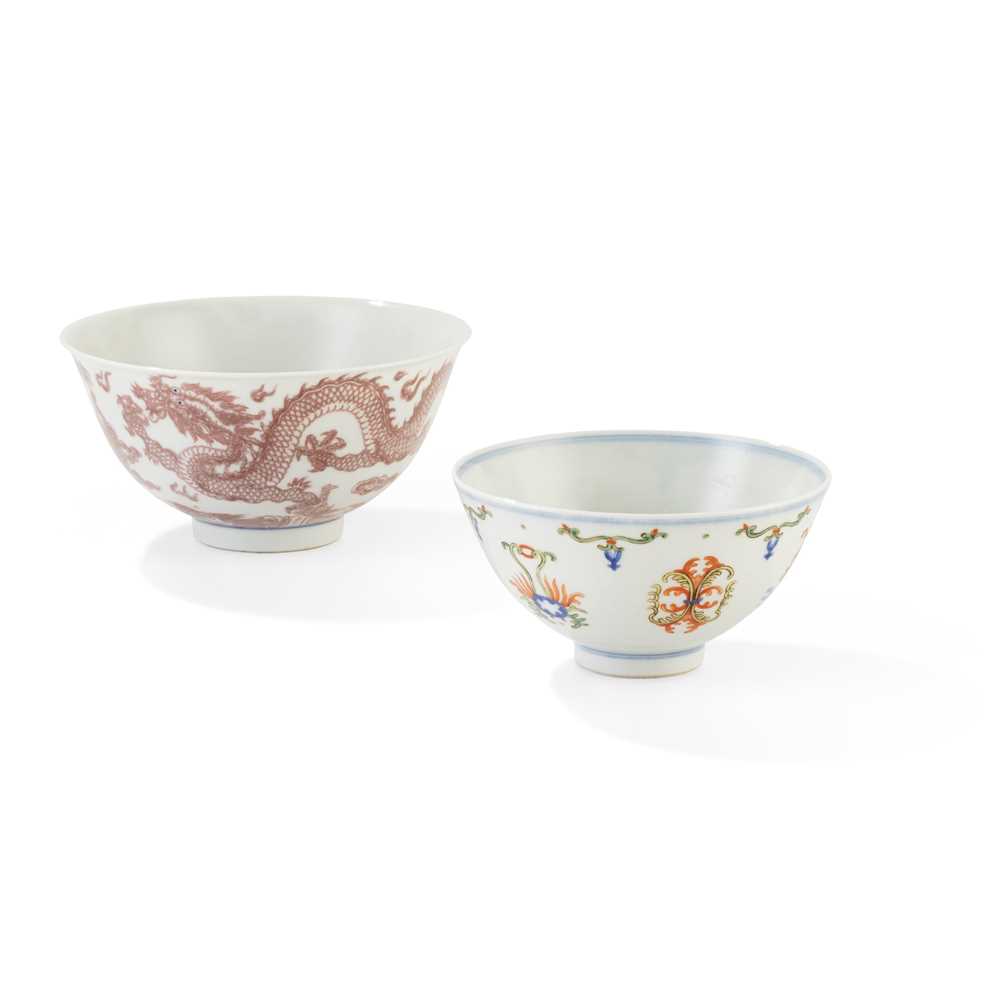 BLUE AND WHITE WITH UNDERGLAZED RED