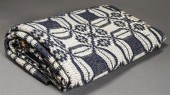 BLUE AND WHITE WOVEN JACQUARD