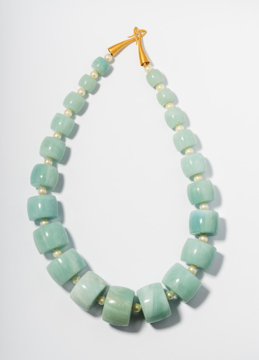 BLUE "AQUAPRASE" CHALCEDONY BEAD