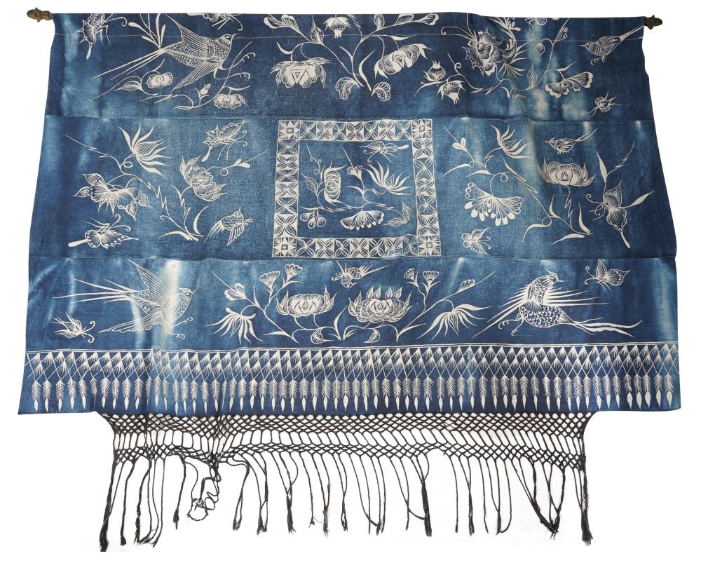 BLUE BATIK STYLE WALL HANGINGBlue
